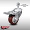 Service Caster 3.5 Inch SS Maroon Polyurethane 1/2 Inch Threaded Stem Caster Total Lock Brake SCC SCC-SSTSTTL20S3514-PPUB-MRN-121315 - alternate 1